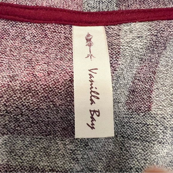 Vanilla Bay size small woman’s plaid faux suede elbow open cardigan. - Picture 9 of 9